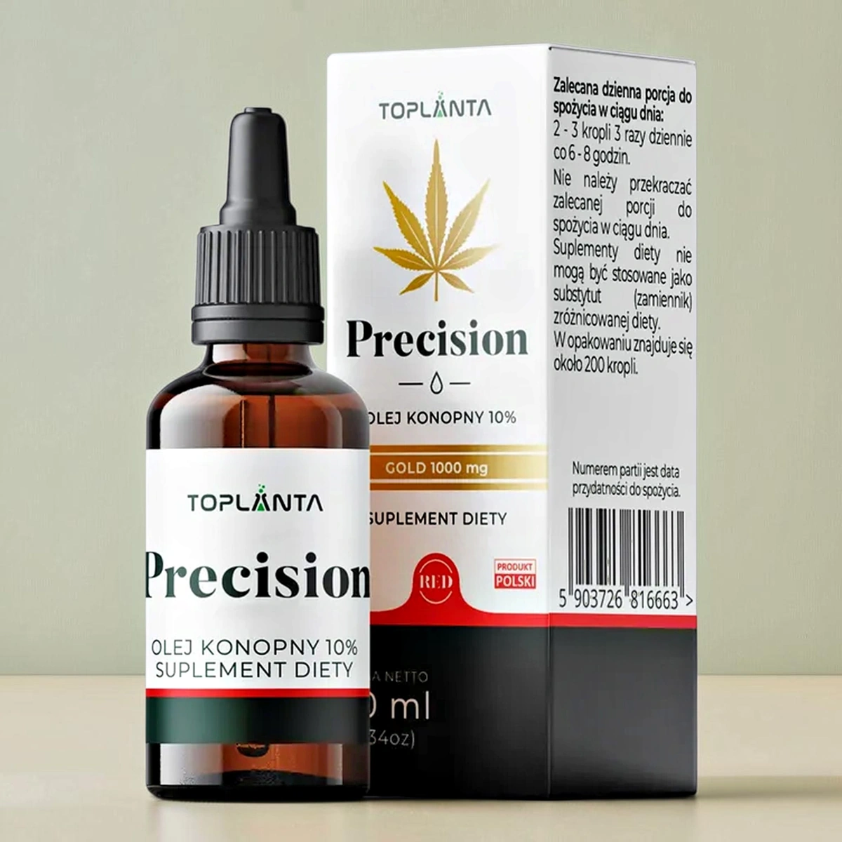 ToPlanta Precision Red olejek konopny CBD 10% izolat 10 ml