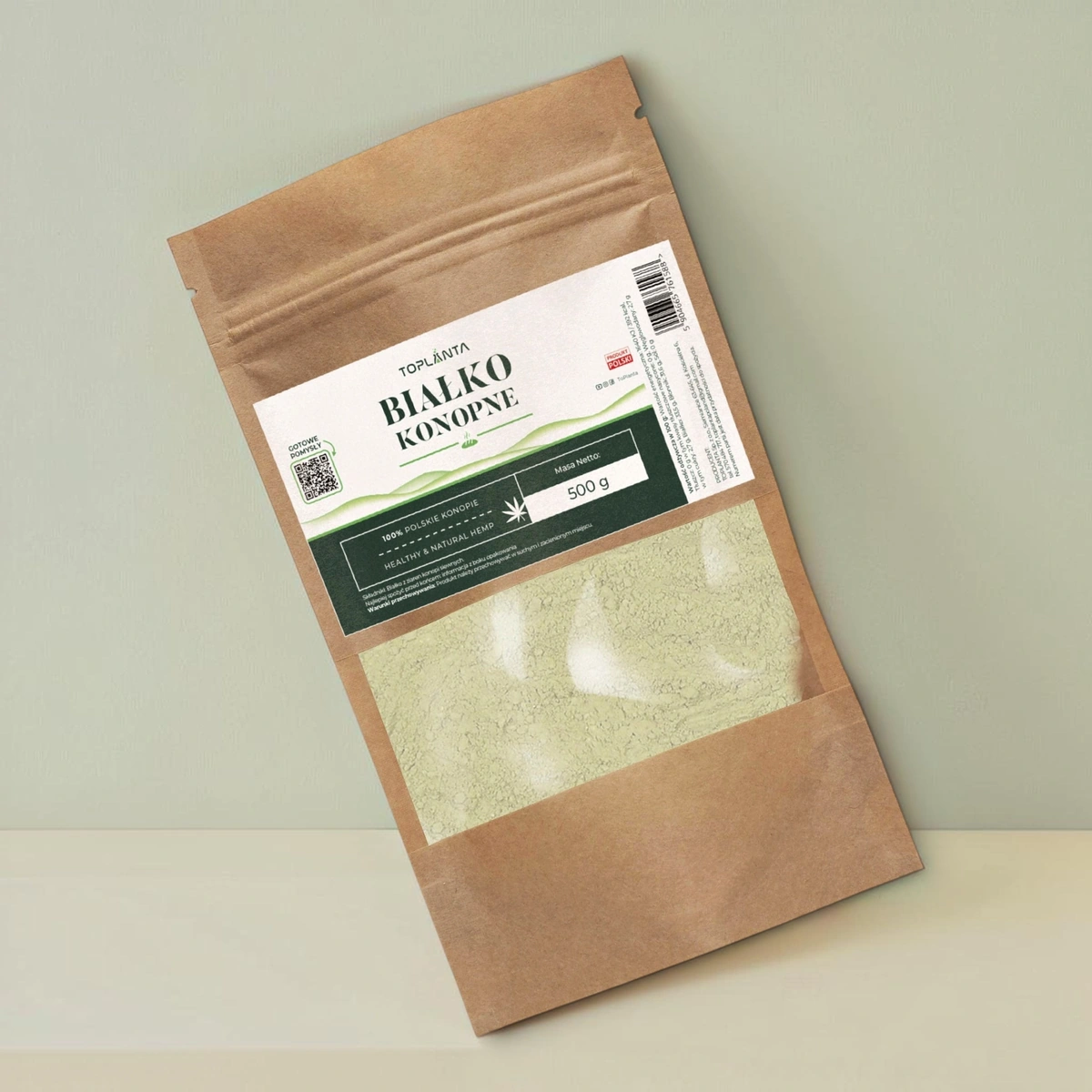 Białko konopne z makuchu 100g 30 % białka Toplanta