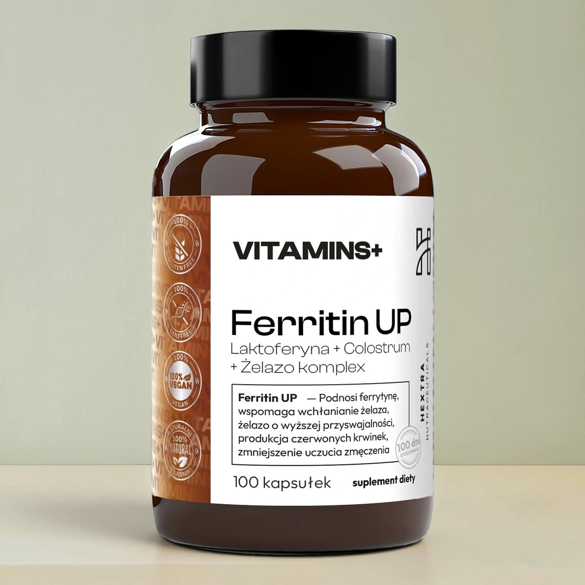 Ferritin UP 100kaps Laktoferyna + Colostrum + Żelazo od ToPlanta