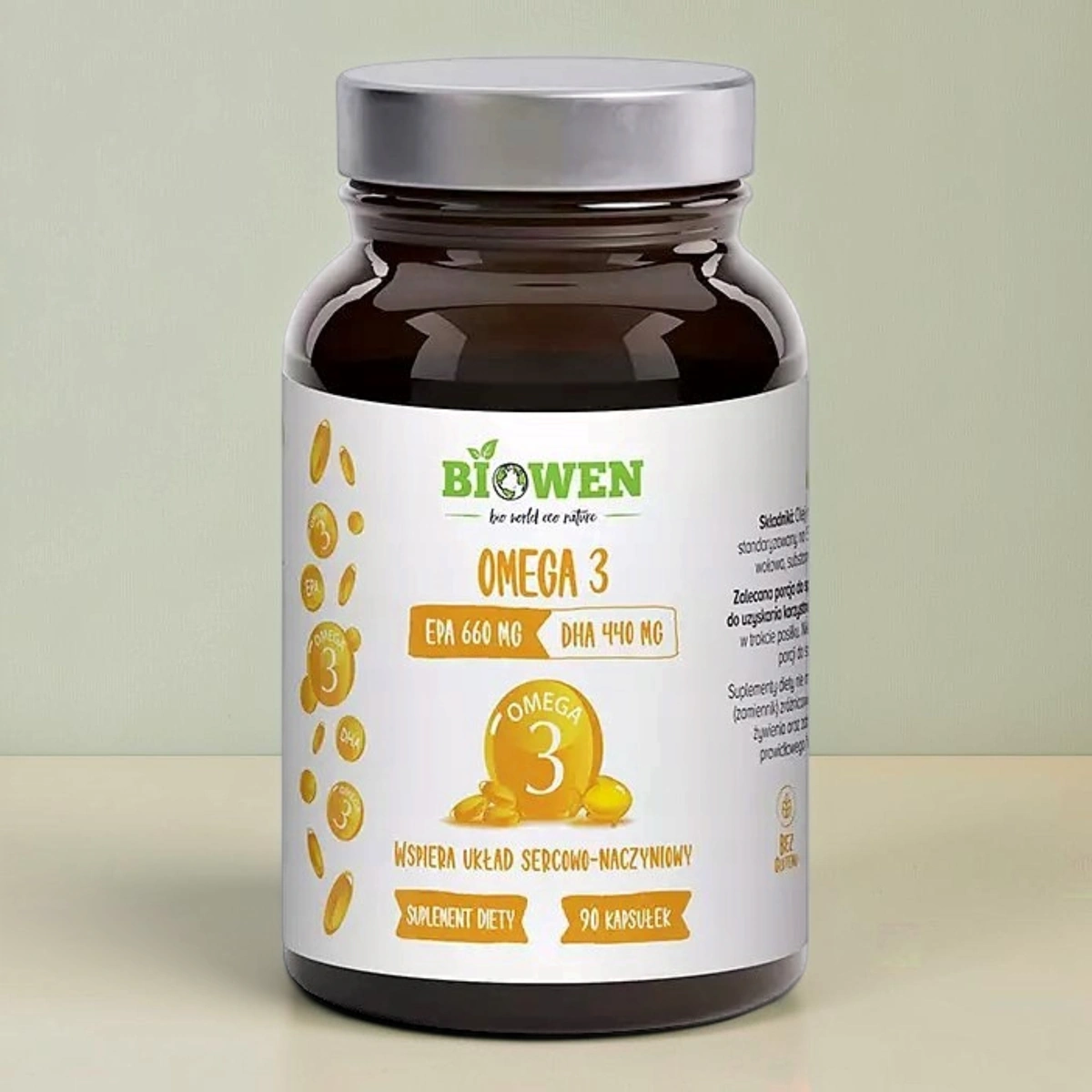 Biowen Omega 3 660mg EPA 440mg DHA 90 kapsułek olej z Sardeli Peruwiańskiej