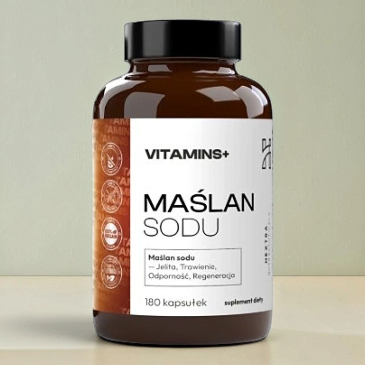 Maślan sodu 500 mg, 180 kapsułek - suplement diety