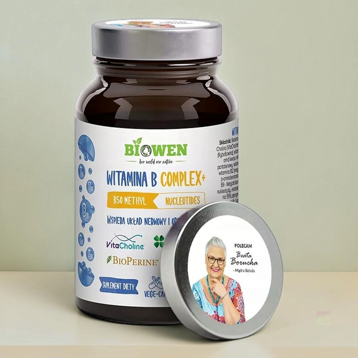 Biowen witamina B complex B1 B2 B3 B5 B6 B12 90 kapsulek