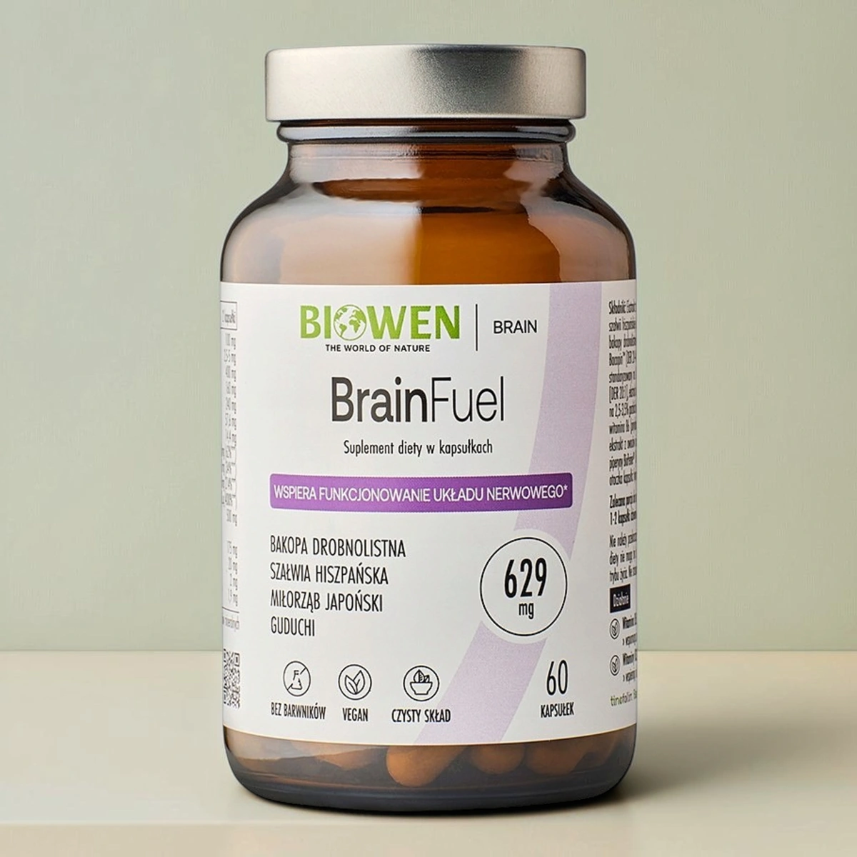 BrainFuel wspiera pamięć i koncentrację 60 kapsułek Biowen