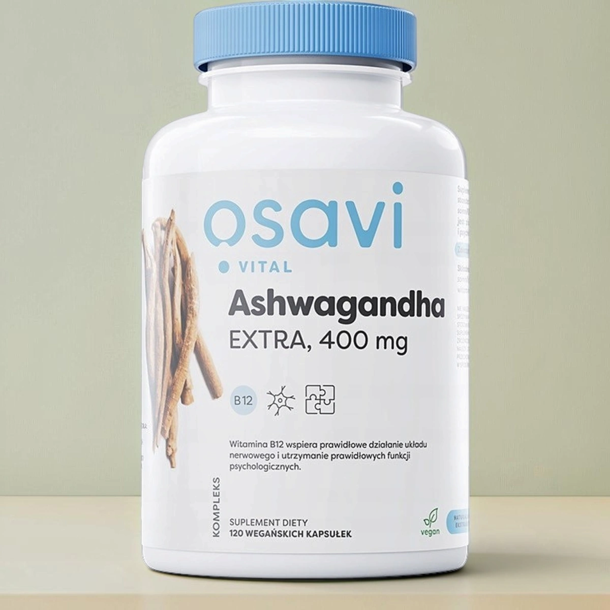 Ashwagandha Extra 400mg 120 kapsułek wegańskich