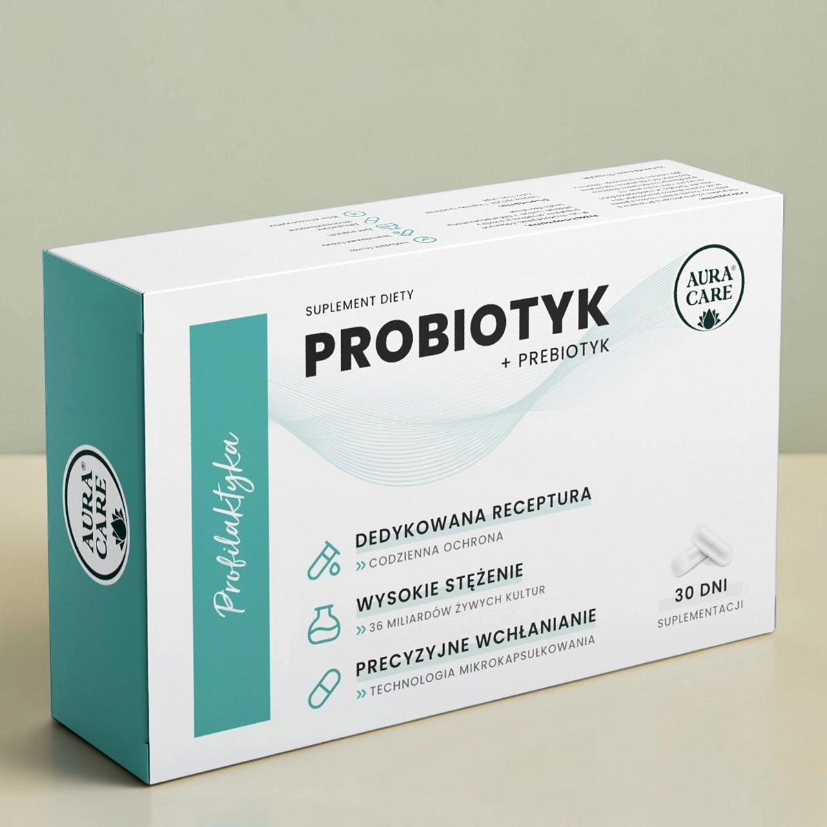 Aura Care Profilaktyka probiotyk + prebiotyk, 30 kapsułek