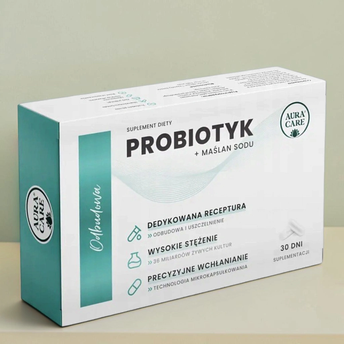 Aura Care Odbudowa Maślan Sodu Probiotyk + prebiotyk 36 mld CFU 30 kapsułek