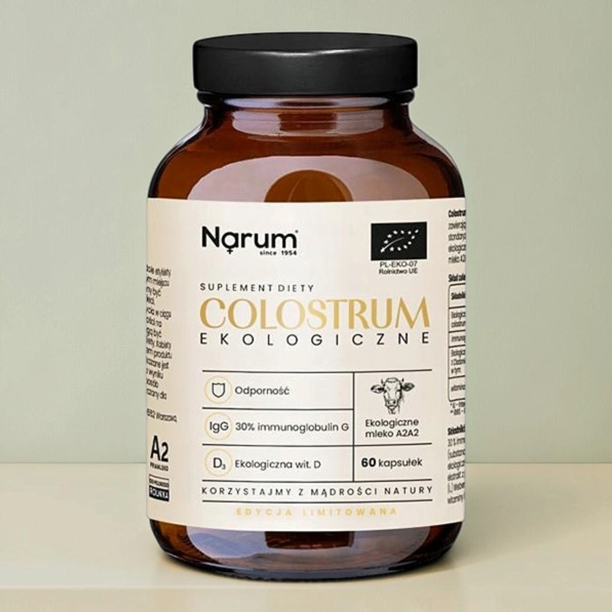 Colostrum ekologiczne 60 kapsułek Narum