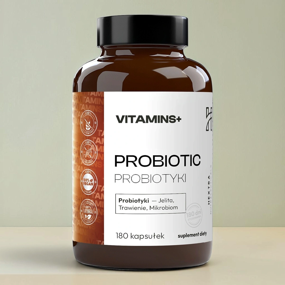Hextra Probiotic Vitamins+ z inuliną i maślanem sodu, 180 kapsułek