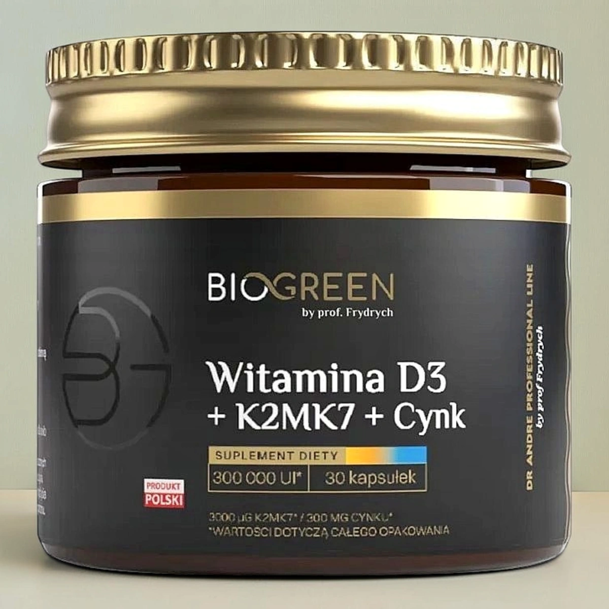 Biogreen Witamina D3 + K2 MK7 + Cynk, 30 kapsułek