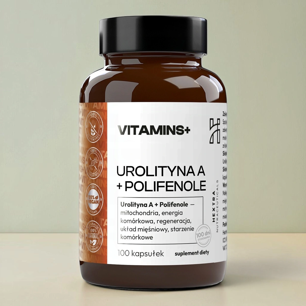 Urolityna A + polifenole 100 kapsułek, wegańskie