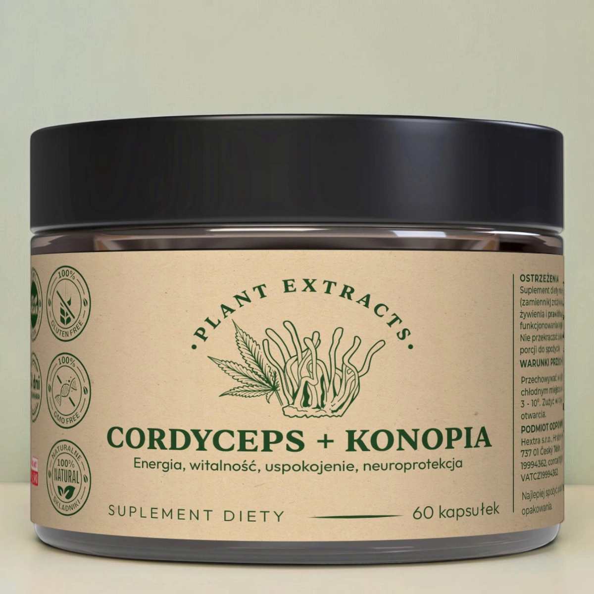 Cordyceps + konopia 60 kaps. x 300 mg Toplanta