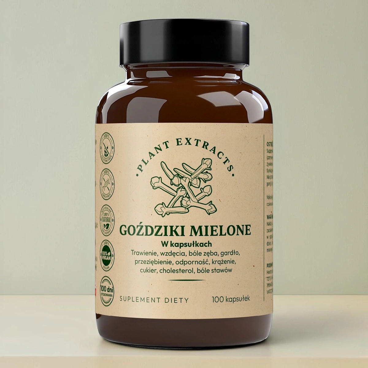 Goździki mielone 100 kaps – naturalny składnik codziennej suplementacji