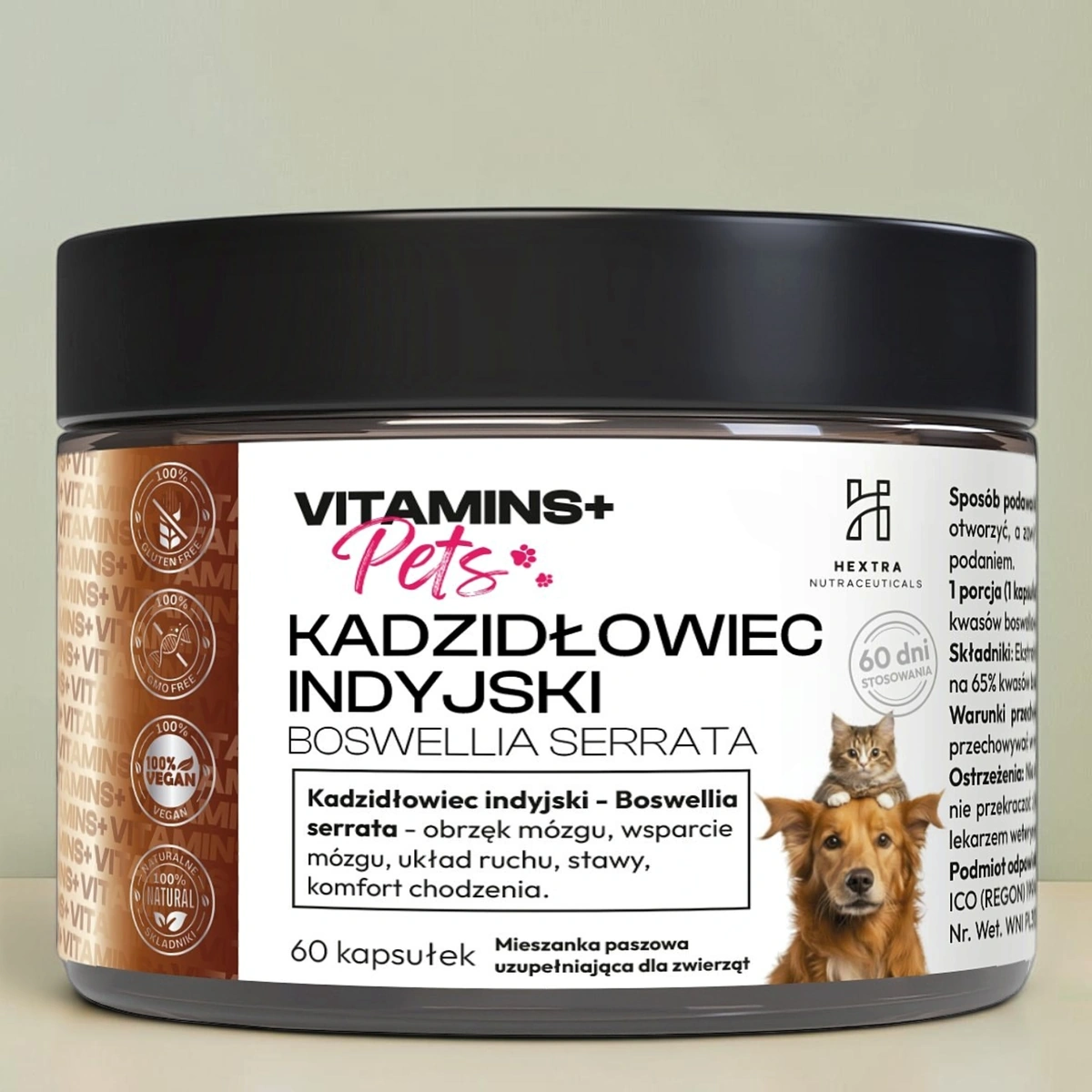 Kadzidłowiec indyjski Boswellia serrata dla zwierząt 60 kapsułek