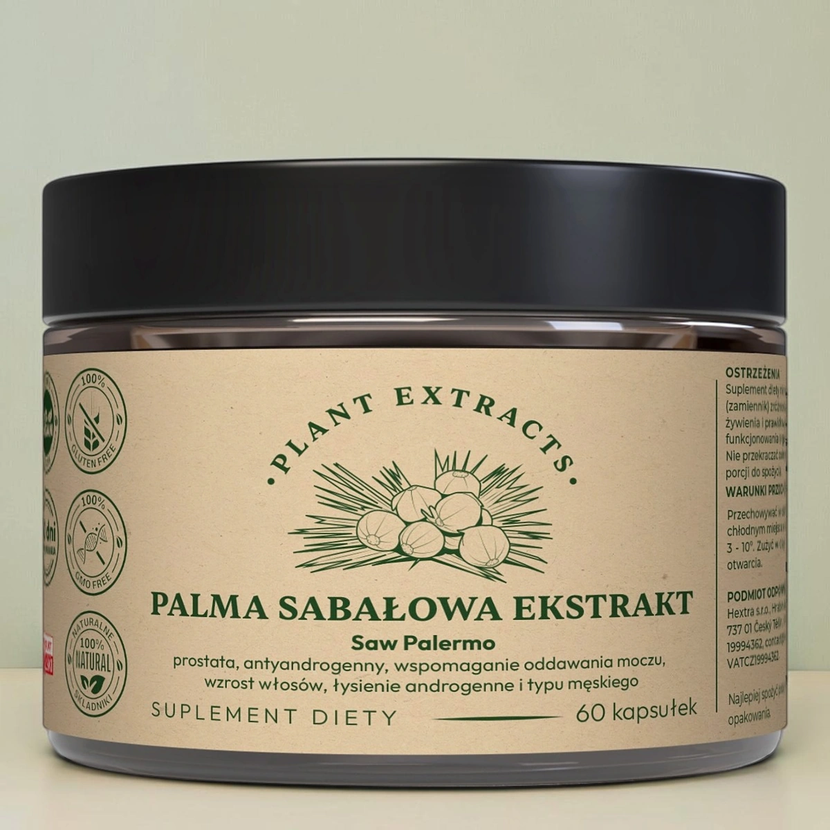 Hextra Palma sabałowa ekstrakt (Saw palmetto) 60 kapsułek