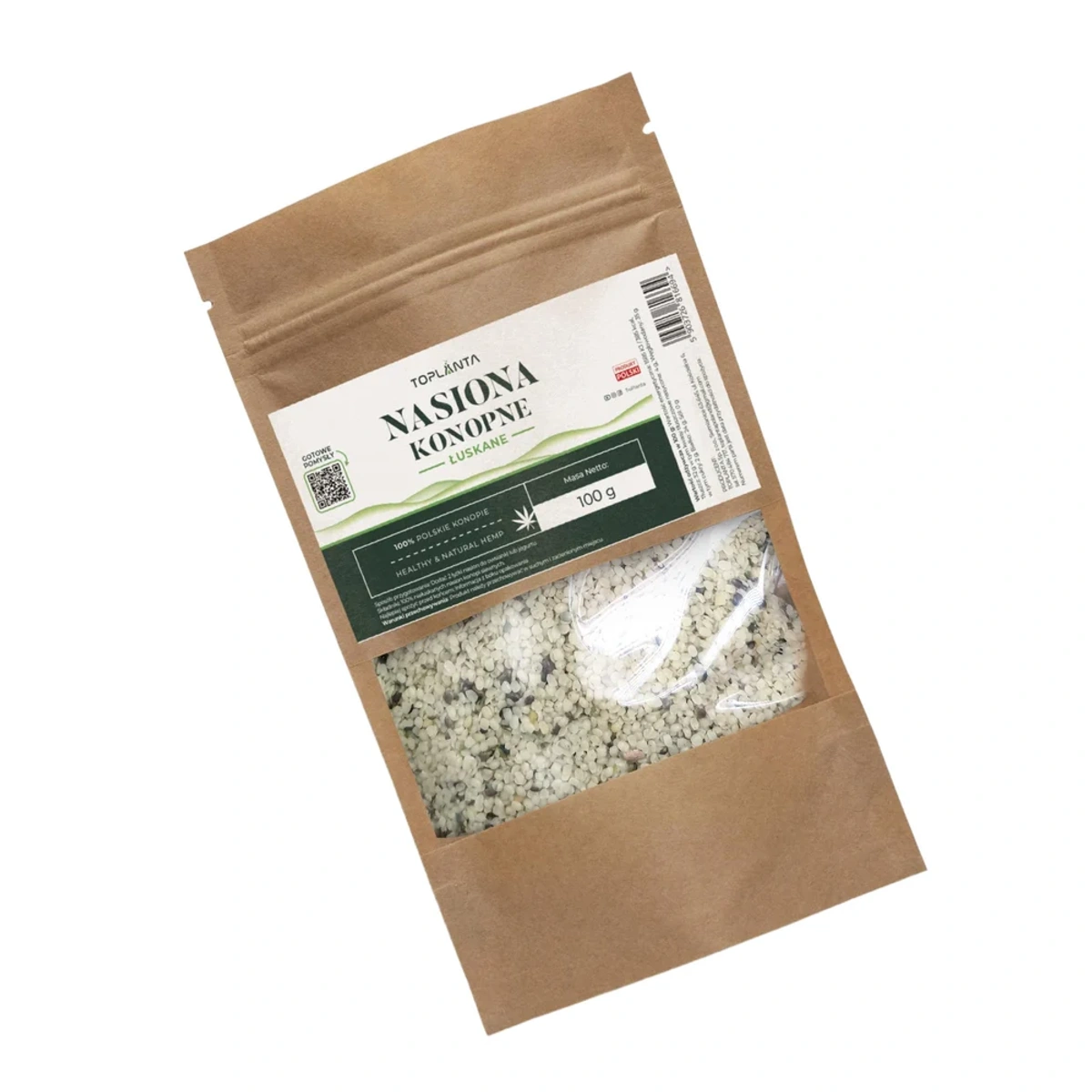 ŁUSKANE NASIONA KONOPI 100g