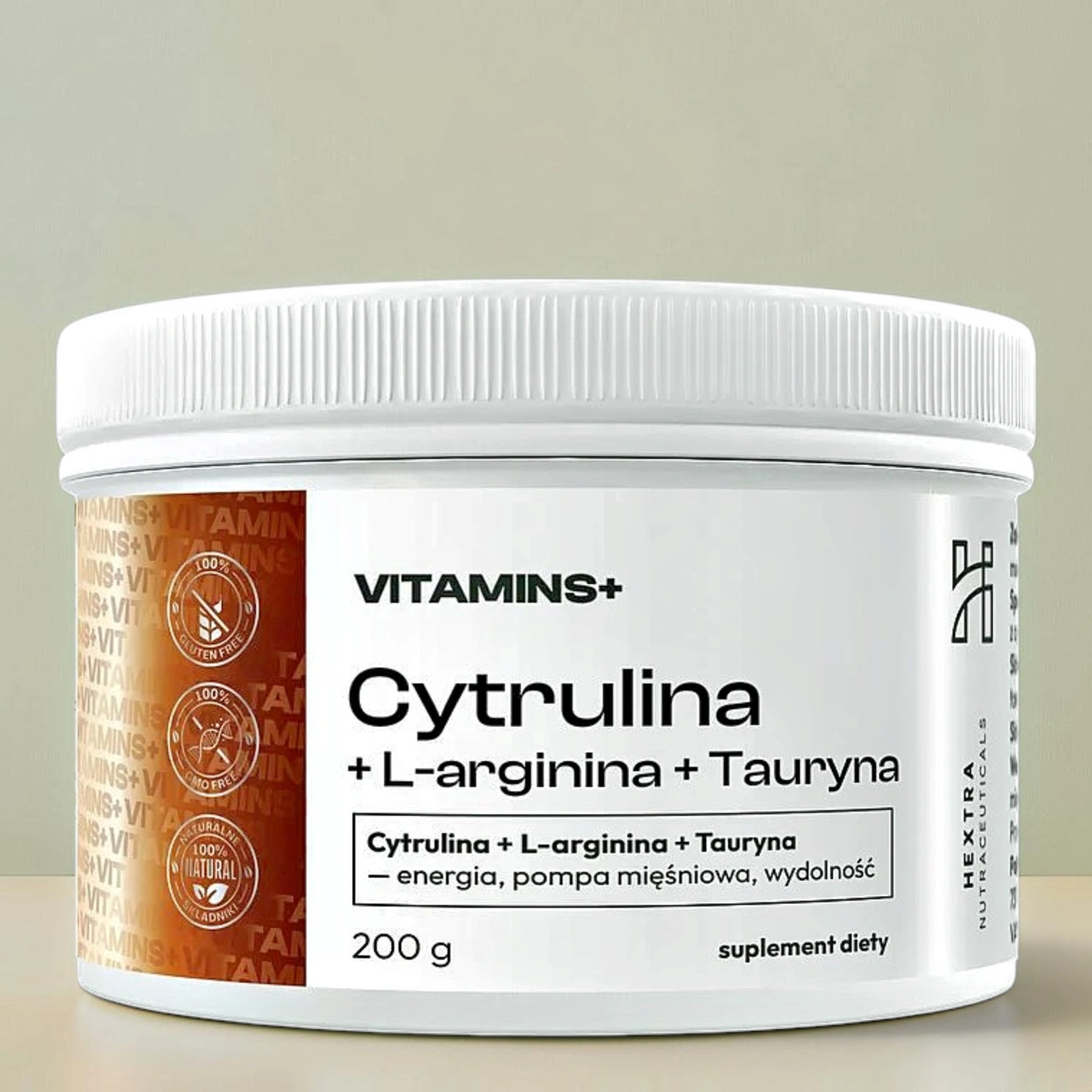 Cytrulina + L-arginina + Tauryna 200g- energia, pompa mięśniowa, wydolność