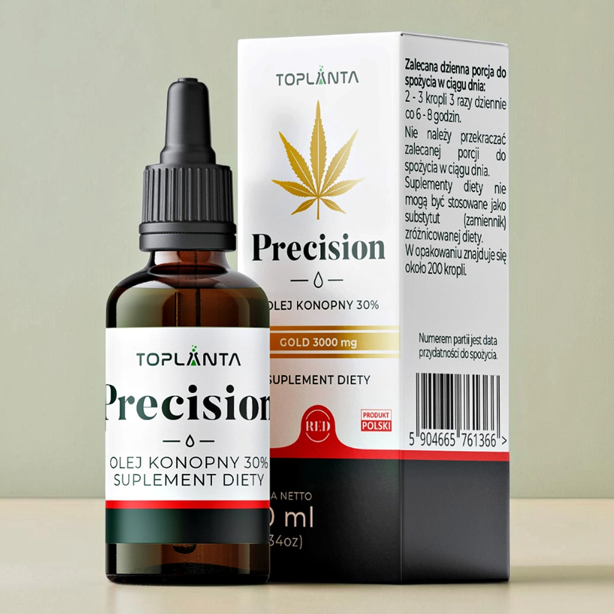 30% RED Precision Olej konopny 10 ml Toplanta