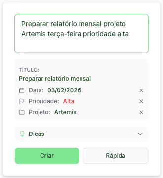 PlankoIA sugerindo plano de tarefas