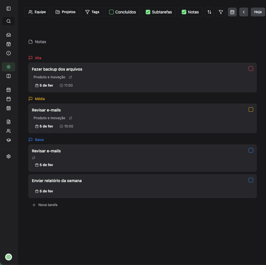 Visão Diária do Planko