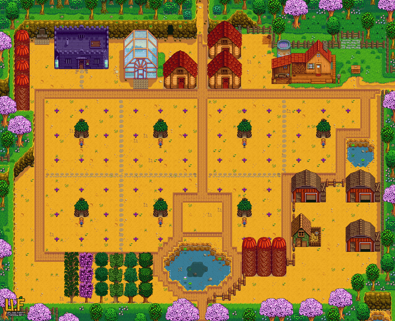 Plan for multiplayer map  Stardew valley layout, Stardew valley farms, Stardew  valley