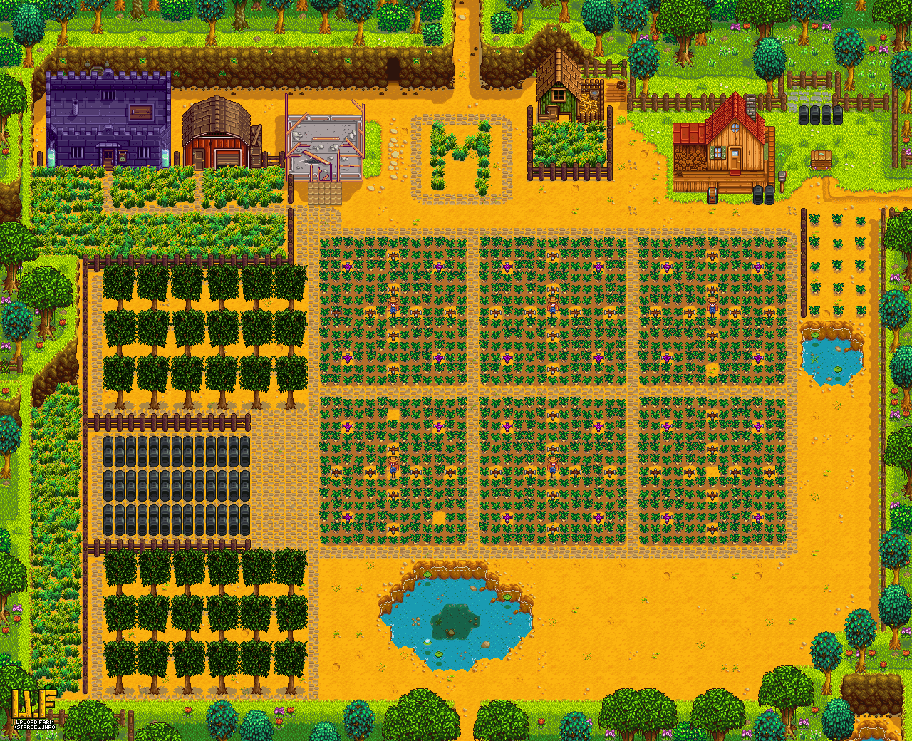 Кадка стардью валлей. Планировщик Stardew Valley. Stardew Valley планировка фермы. Ферма меда Stardew Valley. Лесной пруд Stardew Valley.