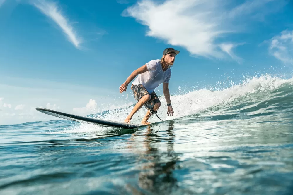 Surfing at Nusa Dua Beach