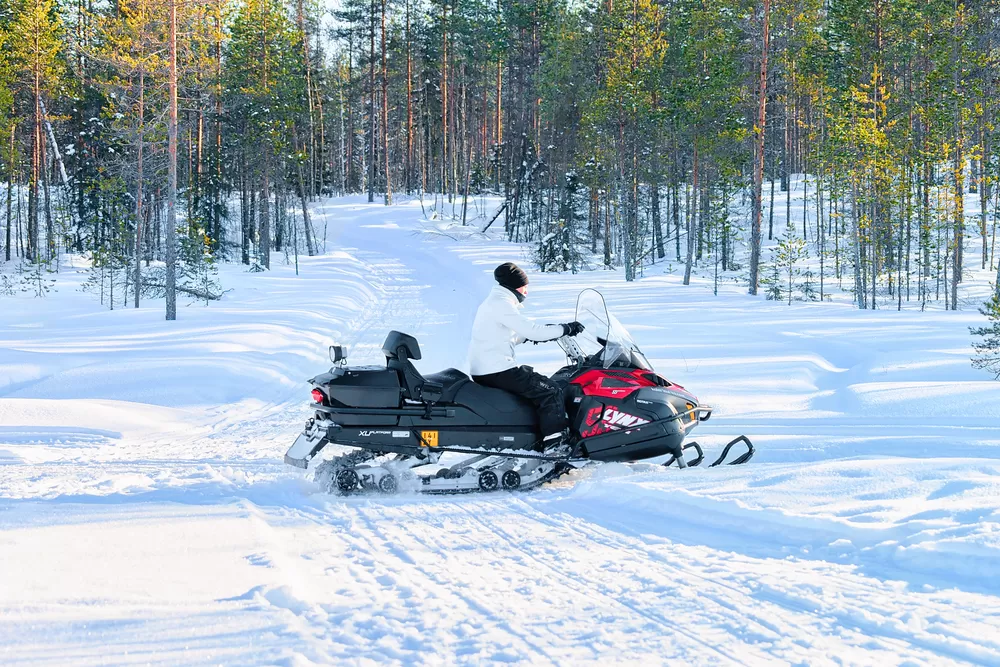 Snowmobiling in Finnish Lapland