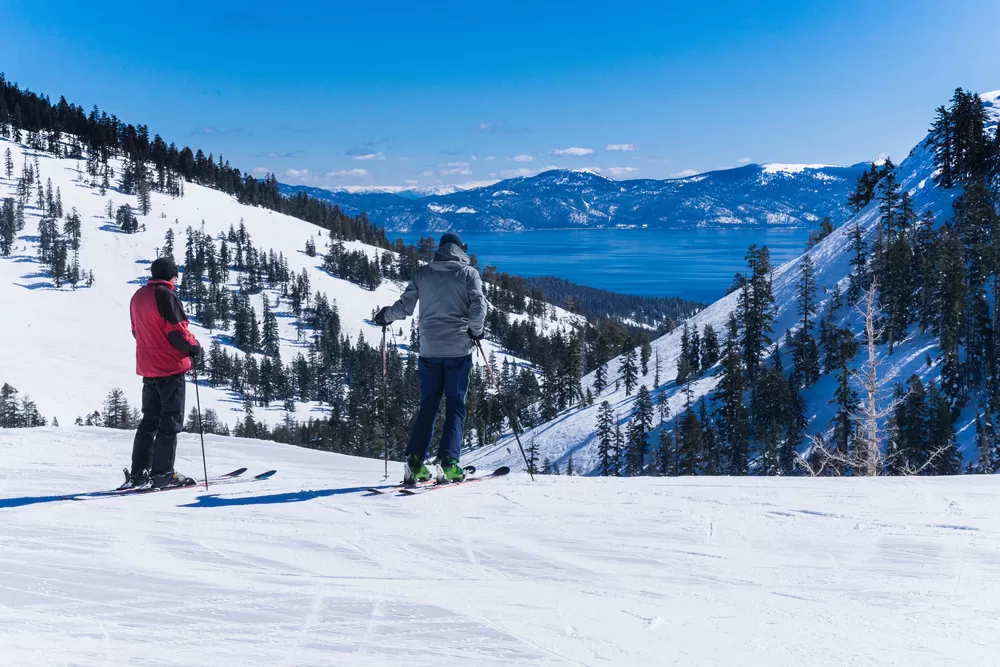 Skiing at Lake Tahoe in California