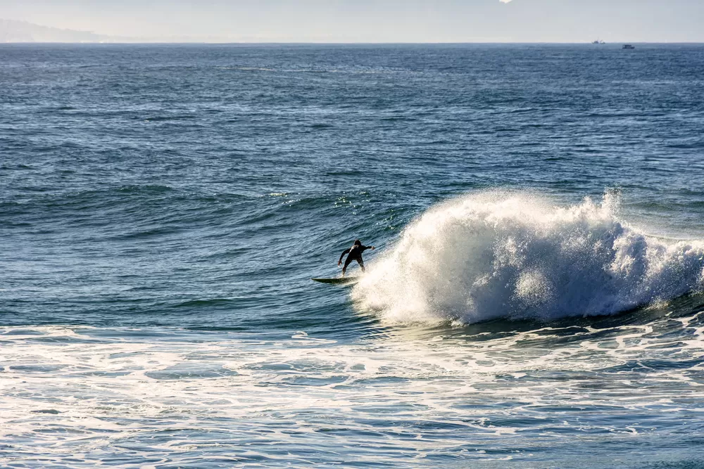 Surfing at Ipanema beach