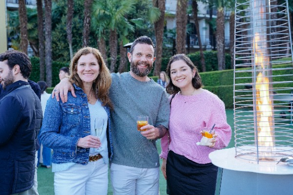 Smiling people outdoors