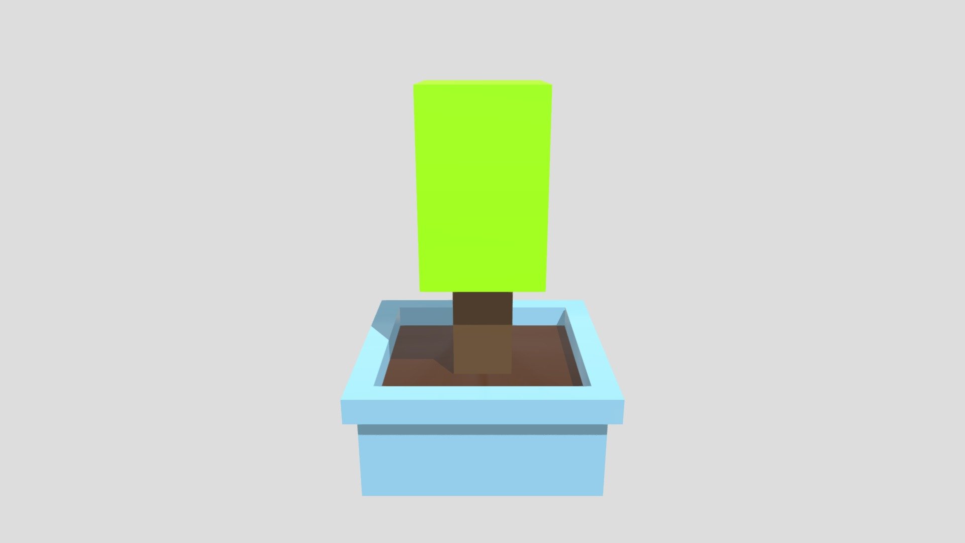 Low poly a potted tree