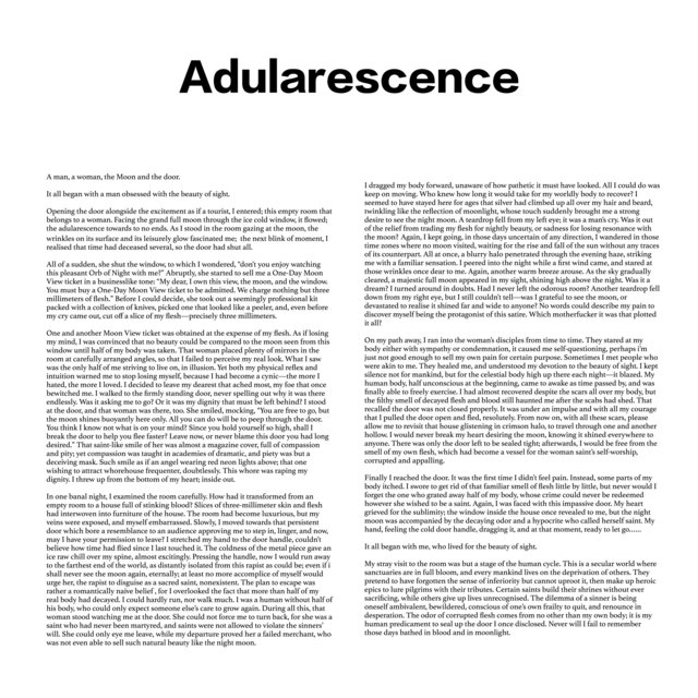 Couverture de Adularescence