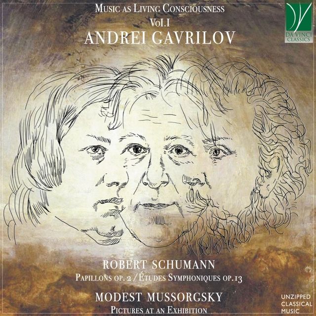 Couverture de Music as Living Consciousness Vol. 1 - Schumann: Papillons Op. 2 & Études Symphoniques Op.13 - Musorgsky: Pictures at an Exhibition