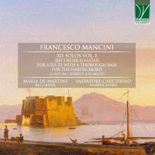 Couverture de Mancini: XII Solos Vol. 1 - Recorder Sonatas