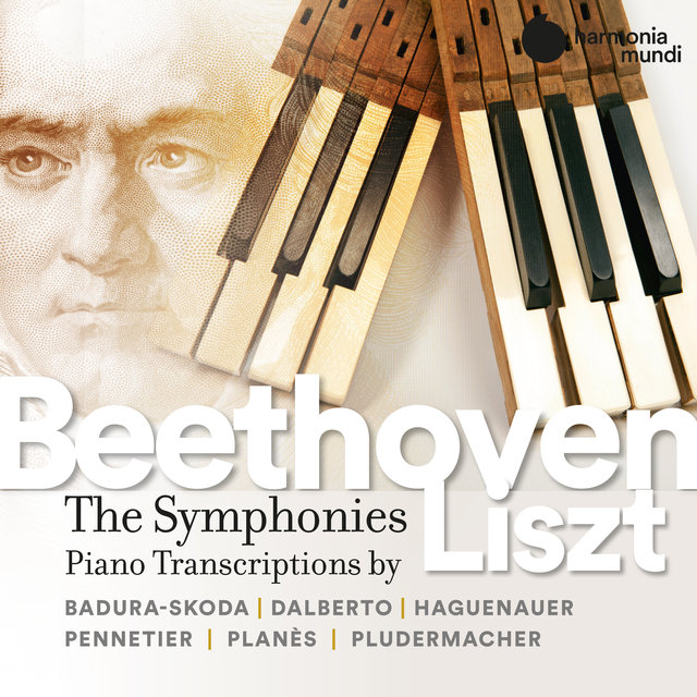 Couverture de Beethoven: Complete Symphonies transcribed for the piano by Franz Liszt