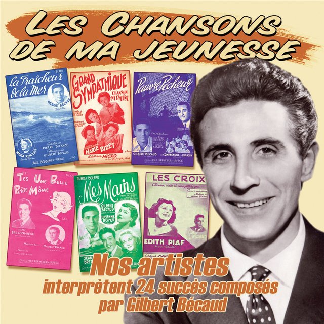 Couverture de 24 artistes interprètent les succès de Gilbert Bécaud (Collection "Les chansons de ma jeunesse")