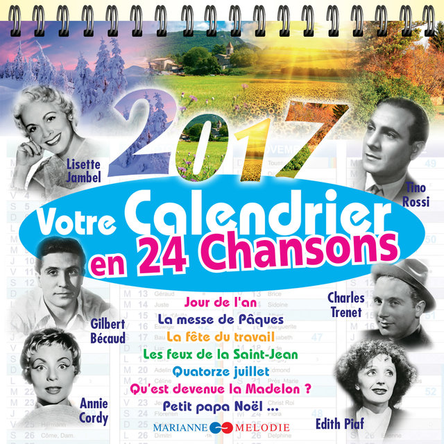 Couverture de Votre calendrier 2017 en 24 chansons