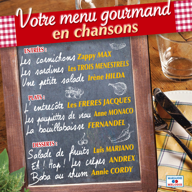 Couverture de Votre menu gourmand en chansons