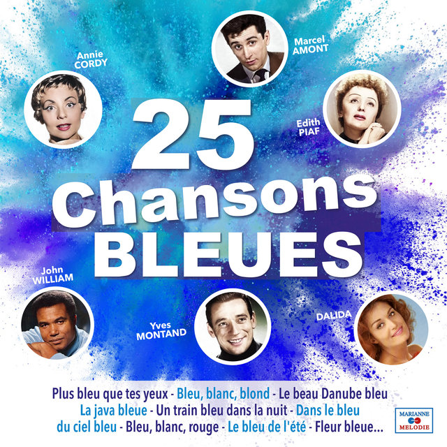 Couverture de 25 chansons bleues