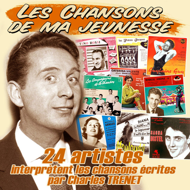 Couverture de 24 artistes interprètent les chansons écrites par Charles Trenet (Collection "Les chansons de ma jeunesse")