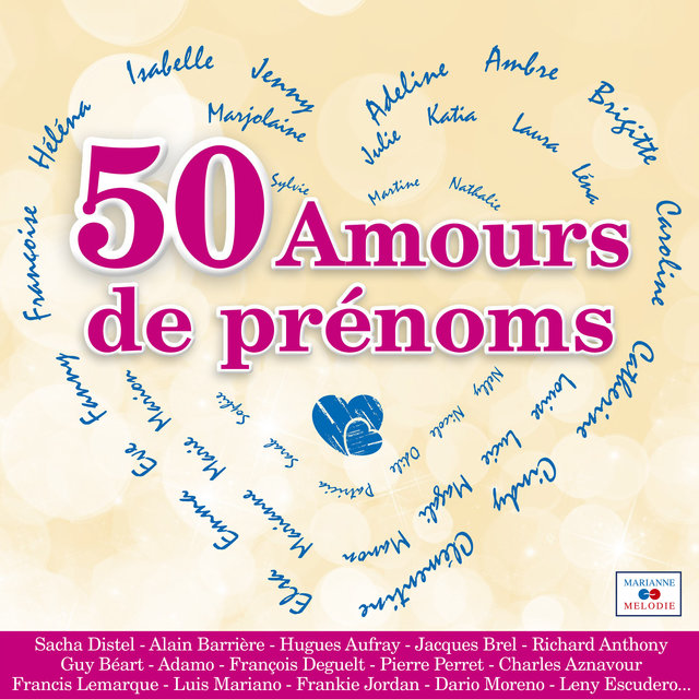 Couverture de 50 amours de prénoms