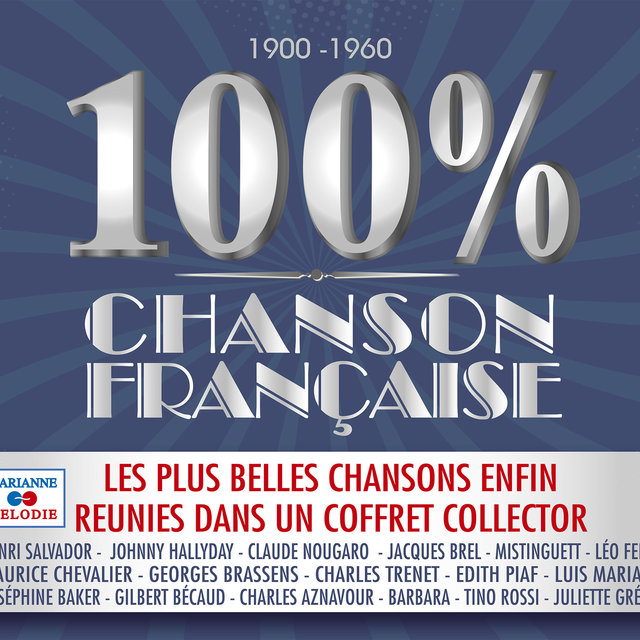 Couverture de 100% chanson française (1900-1960)