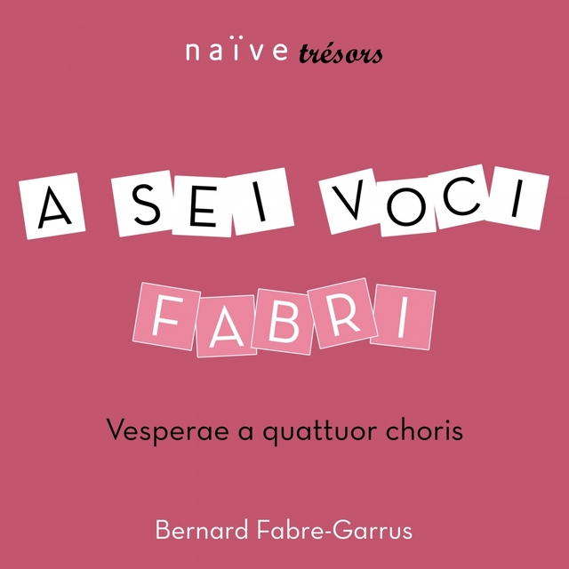 Couverture de Fabri: Vesperae a quattuor choris