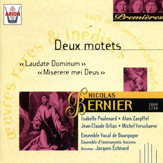 Couverture de Bernier - Deux motets : Laudate dominum & miserere mei deus