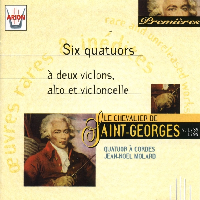 Couverture de Saint-Georges : Six quatuors à 2 violons, alto & violoncelle