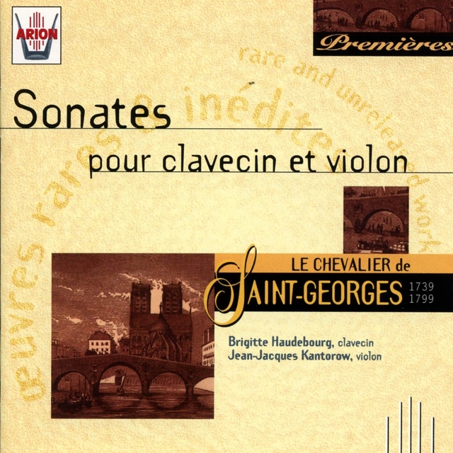 Couverture de Saint-Georges : Sonates pour clavecin et violon