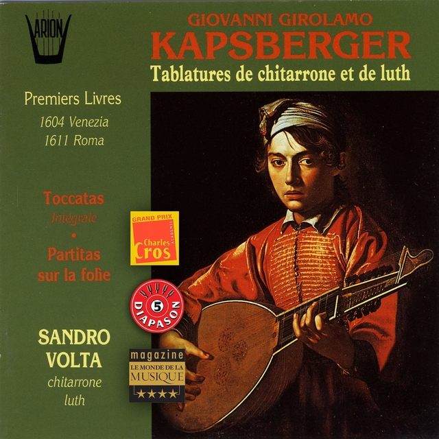 Couverture de Kapsberger : Tablatures de chitarrone et de luth