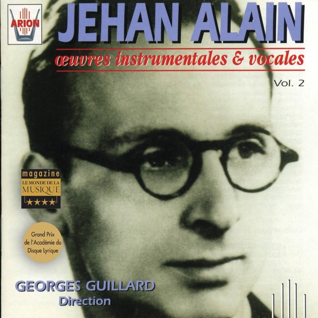 Couverture de Jehan Alain : Oeuvres instrumentales et vocales, vol. 2