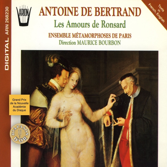 Couverture de Antoine de Bertrand : Les amours de Ronsard