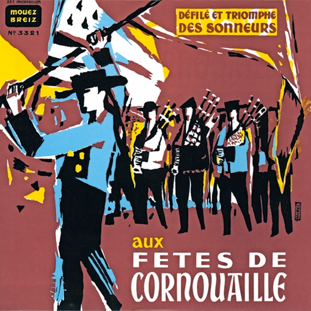 Couverture de Defilé et triomphe des sonneurs aux fêtes de Cornouaille